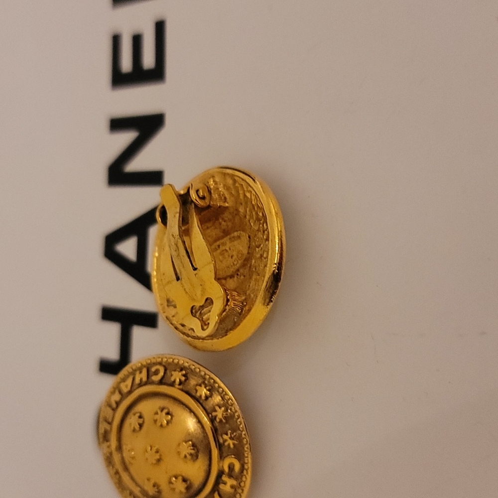 Rare! Chanel Constellation Earrings Gold Plated - Picture 5 of 8